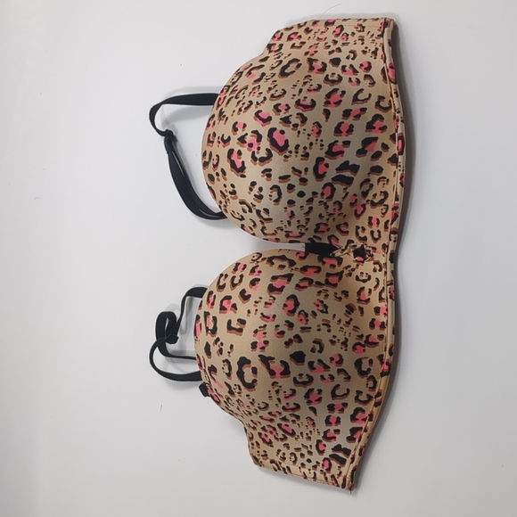 Victoria's Secret Push-up Bra 36B  Leopard Print - Picture 1 of 6